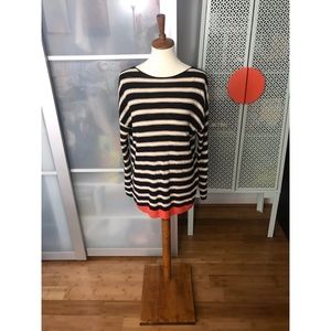 Lou & Grey Striped Ribbed Tunic Sweater